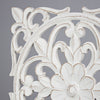 Distressed Floral Wall Medallion Home Decor – White (16”)